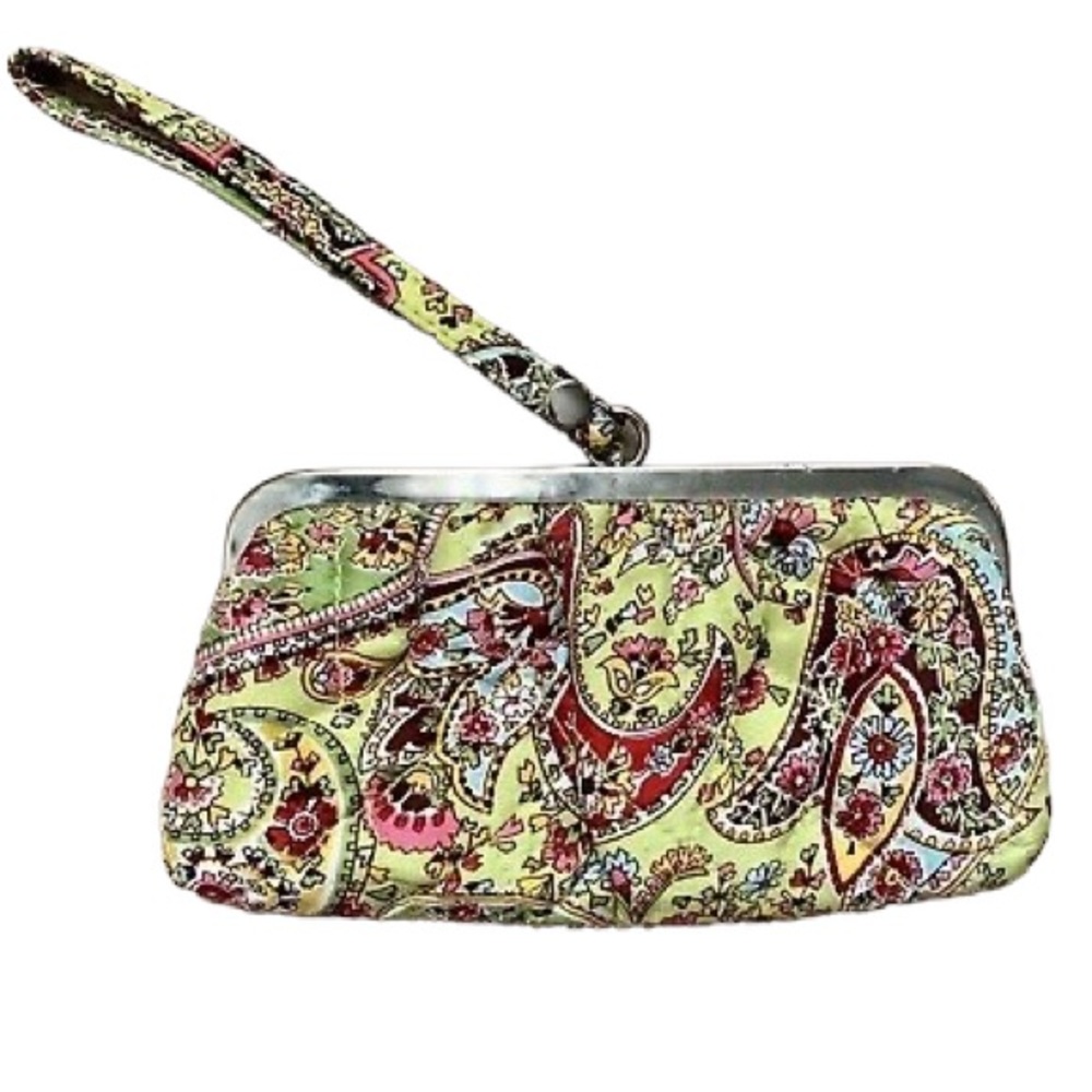 Vera Bradley Silk Collection Kisslock Wristlet/Wallet Floral